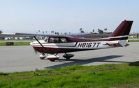 N8167T @ KRHV - Locally-Based 1960 Cessna 175B holding for takeoff @ Reid-Hillview Airport San Jose, CA - by Steve Nation