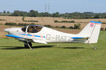 G-RATZ @ X5FB - Europa Monowheel. A long term airfield resident, taxis to her hangar on return from the 2015 LAA Sywell Rally. Fishburn Airfield, September 6th 2015. - by Malcolm Clarke