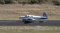 N252ZC @ KPAO - Locally-based 1987 Mooney M20K rolling down 31 for takeoff at Palo Alto Airport, Palo Alto, CA. Photo taken from the control tower. - by Chris Leipelt