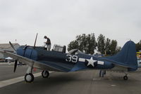 N670AM @ CMA - 1993 Douglas/Maloney SBD-5 DAUNTLESS, Wright R-1820 Cyclone R-1820-60 1,200 Hp, 2 0.50 guns, 2 dorsal flexible 0.30 guns, up to 1,600 lb bombs under fuselage & 2 325 lb bombs under wings. -5 USN version. - by Doug Robertson