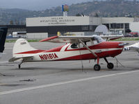 N9161A @ KSQL - 1950 Cessna 170A on visitor's ramp @ San Carlos Municipal Airport, CA - by Steve Nation
