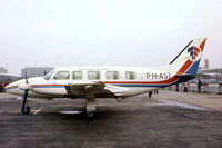 PH-AST @ EHAM - Piper PA-31-350 Navajo Chieftain [31-7752046] (Fast Eelde Holland) Amsterdam-Schiphol~PH 12/05/1979. From a slide. - by Ray Barber