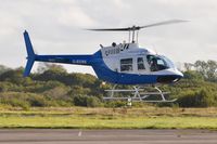 G-BXNS @ EGFH - Jet Ranger operated by the National Grid. - by Roger Winser