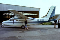 OO-DAM @ EBAW - Aero Commander 500B [893-1]  Antwerp-Deurne~OO 14/09/1985. From a slide. - by Ray Barber