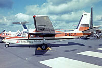 G-BCLK @ EGLF - Aero Commander 500S Shrike Commander [3180] (British Airports Authority) Farnborough~G 08/09/1974. From a slide. - by Ray Barber