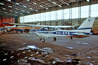 PH-RPB @ EHAM - R/Cessna F.172H Skyhawk [0568] (Rijkspolitie) Amsterdam-Schiphol~PH 29/08/1976. From a slide. - by Ray Barber