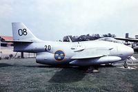 29640 @ EGMC - SAAB J-29F Tunnan [29640] (Swedish Air Force) Southend~G 03/07/1974. From a slide. - by Ray Barber