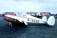 G-AKGD @ EGMC - Miles M.65-1A Gemini [6492] Southend~G 03/07/1974. From a slide. - by Ray Barber