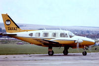 G-AXAZ @ EGKA - Piper PA-31-310 Navajo [31-245] (Meridian Airmaps Ltd England) Shoreham~G 04/08/1978. From a slide. - by Ray Barber