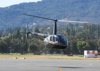 N8336X @ KCCR - Brian Conway & Associates (Van Nuys, CA) 1996 Robinson R44 in hover @ Buchanan Field, Concord, CA - by Steve Nation