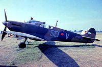 K9942 @ EGTB - Supermarine Spitfire Mk.Ia [6S/30225] (Royal Air Force) Booker~G 11/07/1971. From a slide. - by Ray Barber