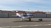 N3035U @ KRHV - Locally-based 1963 Cessna 172E sitting at its tie down at Reid Hillview Airport, San Jose, CA. - by Chris Leipelt