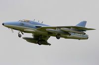C-FUKW @ LFRJ - Apache Aviation Hawker Hunter T.68, Short approach rwy 26, Landivisiau Naval Air Base (LFRJ) - by Yves-Q