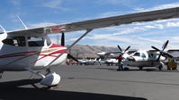 N14306 @ KRHV - Palo Alto-based 2007 Cessna T182T getting avionics maintenance done along with a Mitsubishi MU-2 at Reid Hillview Airport, San Jose, CA. - by Chris Leipelt