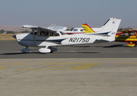 N21750 @ KPRB - 2004 Cessna 172S from Camarillo Municipal Airport, CA taxiing for takeoff  home from visit @ Paso Robles Municipal Airport, CA - by Steve Nation