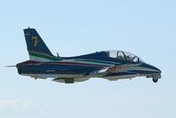 MM54473 @ LFMY - Italian Air Force Aermacchi MB-339PAN, Frecce Tricolori Aerobatic Team, Salon de Provence Air Base 701 (LFMY) Open day 2013 - by Yves-Q