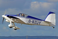 G-BZUY @ EGFP - Resident RV-6, seen departing runway 22.