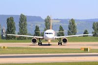 G-EZIM @ LFSB - Airbus A319-111, Taxiing to holding point Hotel rwy 15, Bâle-Mulhouse-Fribourg airport (LFSB-BSL) - by Yves-Q