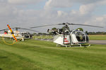 N297CJ @ EGBR - Sud Aviation SA-313B Alouette II at The Real Aeroplane Club's Helicopter Fly-In, Breighton Airfield, September 20th 2015. - by Malcolm Clarke