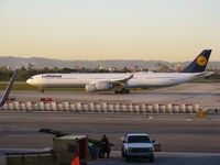 D-AIHN @ KLAX - Lufthansa 2006 Airbus 340-642 lined up for takeoff @ Los Angeles International Airport, CA - by Steve Nation