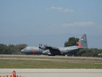 01-71468 @ NTD - Lockheed Martin C-130J SUPER HERCULES, 4 Rolls Royce AE 2100D3 Turboprops of 4,637 shp each, of 146th Wing ANG based at NTD, landing roll on NTD duty Rwy 21 11,100' X 200'. Field elevation 12' msl. - by Doug Robertson