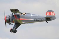 F-AZBS @ LFFQ - Bucker Bu-133C Jungmeister, On display, La Ferté-Alais airfield (LFFQ) Airshow 2015 - by Yves-Q