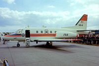 N64 @ EGLF - Rockwell 75A Sabreliner [380-35] (Federal Aviation Administration) Farnborough~G 10/09/1976. From a slide. - by Ray Barber