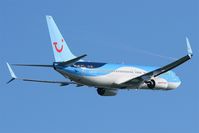 OO-JEF @ LFRB - Boeing 737-8K5, Take-off rwy 07R, Brest-Bretagne airport (LFRB-BES) - by Yves-Q
