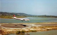 HB-IDH - Landing at Corfu, June 1988 - by Goat66