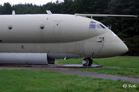 XV240 @ EGQK - Gate Guard duty at RAF Kinloss. This cockpit and forward fuselage were saved by the local Morayvia aviation group. Ironically this photo was taken on the very day that the Nimrod MR4A programme cancellation was announced by the UK Government. - by Clive Pattle