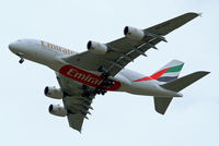 A6-EEF @ EGLL - Airbus A380-861 [113] (Emirates Airlines) Home~G 11/05/2013. On approach 27R. - by Ray Barber