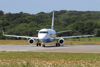 G-FBJE @ LFRB - Embraer ERJ-175STD, Lining up prior take off rwy 07R, Brest-Bretagne airport (LFRB-BES) - by Yves-Q