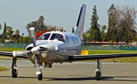 N9123V @ KRHV - California-based 1987 Piper Malibu taxing out for departure at Reid Hillview Airport, San Jose, CA. - by Chris Leipelt