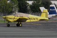 N6347L @ KCCR - Locally-based 1972 American Aviation AA-1A @ Buchanan Field, Concord, CA with cockpit cover - by Steve Nation