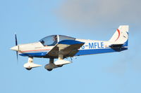 G-MFLE @ EGSH - Landing at Norwich. - by Graham Reeve