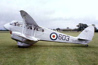 G-AGTM @ EGTH - De Havilland DH.89A Dragon Rapide [6746] Old Warden~G 12/07/1981. From a slide. Wearing former marks of NF875 - by Ray Barber
