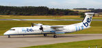 G-JECI @ EDI - Flybe Dash8Q-402 taxiing to runway 06 - by Mike stanners