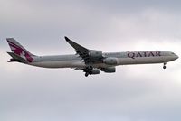 A7-AGB @ EGLL - Airbus A340-642 [715] (Qatar Airways) Home~G 24/06/2010. On approach 27L. - by Ray Barber