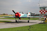 G-TYAK @ EGBR - Bacau Yak-52 at The Real Aeroplane Club's Helicopter Fly-In, Breighton Airfield, September 20th 2015. - by Malcolm Clarke