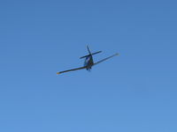 N34YC @ SZP - Beech A45 MENTOR, Continental IO-520 285 Hp, fast takeoff climb Rwy 04 following local N341MR which see- - by Doug Robertson
