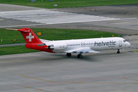 HB-JVE @ LSZH - Fokker F-100 [11459] (Helvetic Airways) Zurich~HB 31/08/2014 - by Ray Barber
