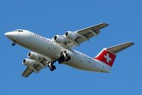HB-IXQ @ EGLL - BAe 146RJ-100 [E3282] (Swiss European Air Lines) Heathrow~G 16/05/2015. On approach 27R. - by Ray Barber