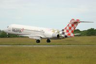 EI-EWI @ LFRB - Boeing 717-2BL, Landing rwy 25L, Brest-Bretagne Airport (LFRB-BES) - by Yves-Q