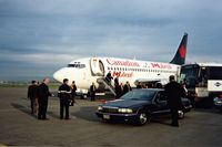 C-GCPY @ YVR - Jean Chretien (future Canadian Prime Minister) and Mrs.Chretien arrive in Vancouver,2000. - by metricbolt
