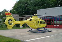 HB-ZEN @ LSGG - Eurocopter EC.135T2 [0257] (REGA Swiss Air Ambulance) Geneva~HB 23/07/2004 - by Ray Barber
