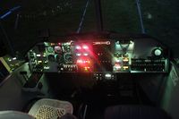 N151AB @ ORL - Night time cockpit shot of the Direct TV Blimp - by Florida Metal