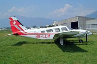 HB-LLM @ LSZL - Piper PA-34-200T Seneca II [34-7970108] Locarno~HB 21/07/2004 - by Ray Barber