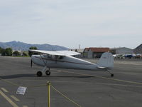 N2115V @ SZP - 1948 Cessna 120. Continental C85 85 Hp, taxi to fuel dock - by Doug Robertson