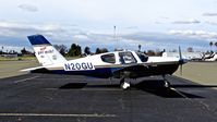 N20GU @ KRHV - Milky Way LLC (Fresno, CA) Socata TB-20 Trinidad with cool livery parked on the visitor's ramp at Reid Hillview Airport, San Jose, CA. - by Chris Leipelt
