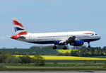 G-EUYA @ EGPH - British Airways A320- 232 Landing runway 06 from LHR - by Mike stanners